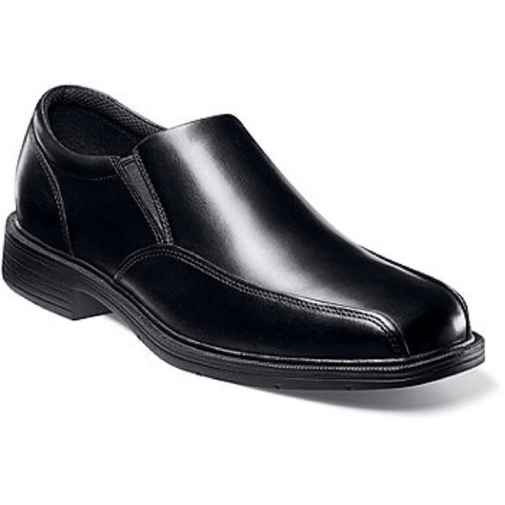 Leather slip on dress business work comfort gel